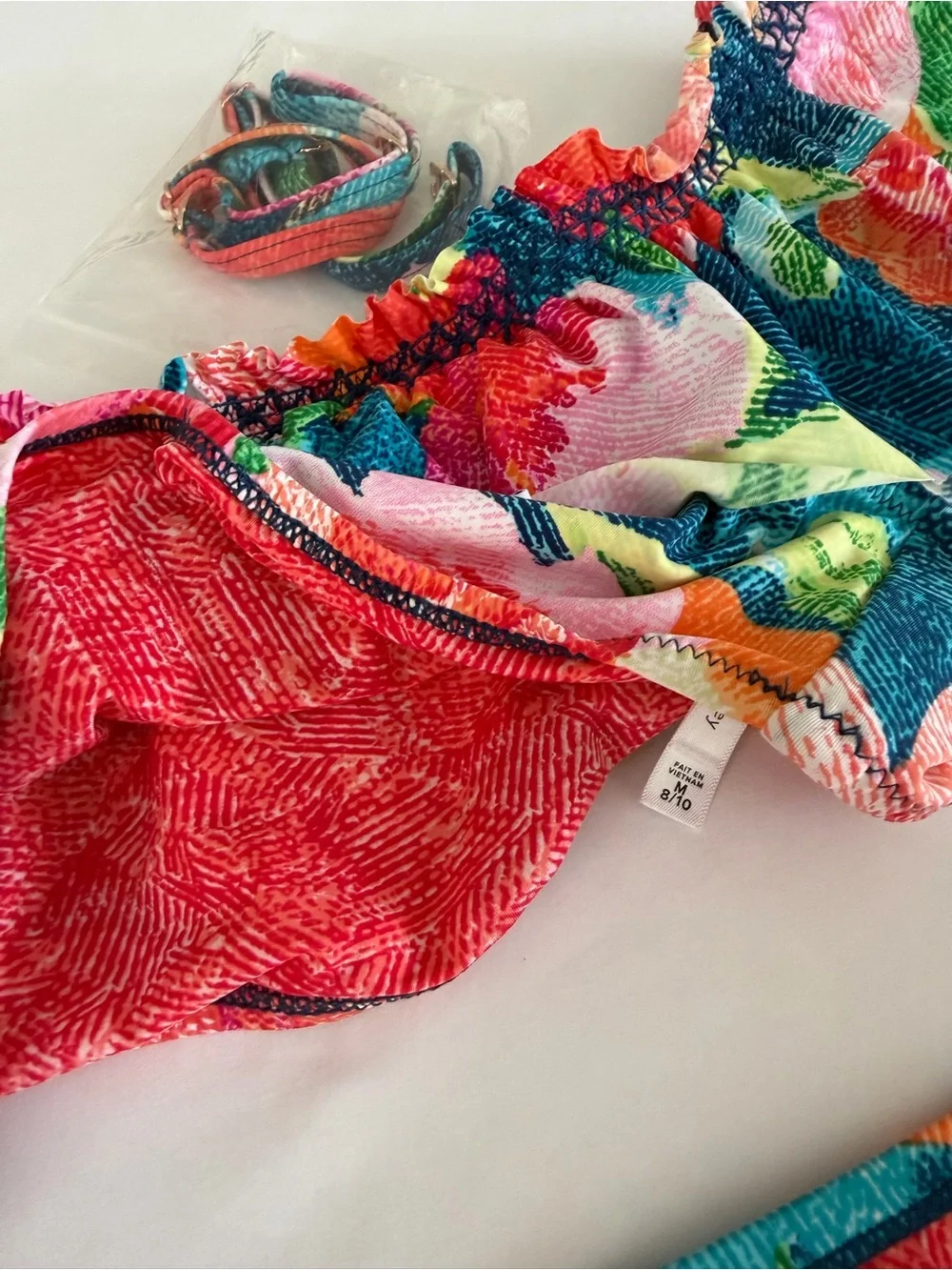 Vera Bradley SuperBloom Layla Top Hipster Bottoms Ruffle Floral Medium 2 Piece‎